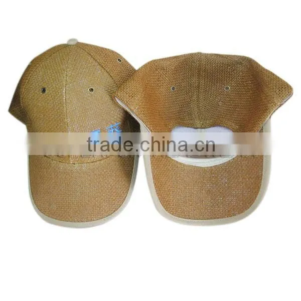 factory supply fashionable 100% paper straw baseball caps