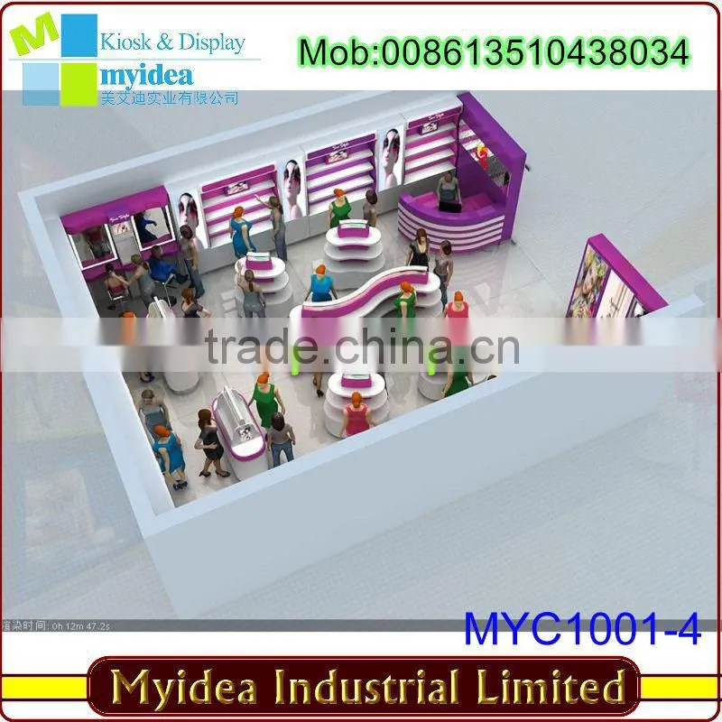 China furniture display eyewear store modern glass sunglass kiosk manufacture
