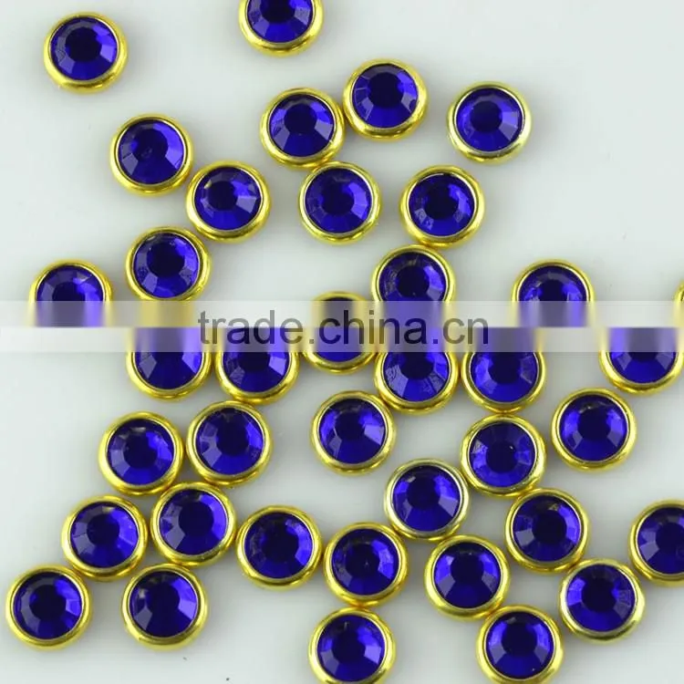 Ring rhinestone hotfix, transfer immed rhinestone, metal rimmed rhinestones for garment decoration
