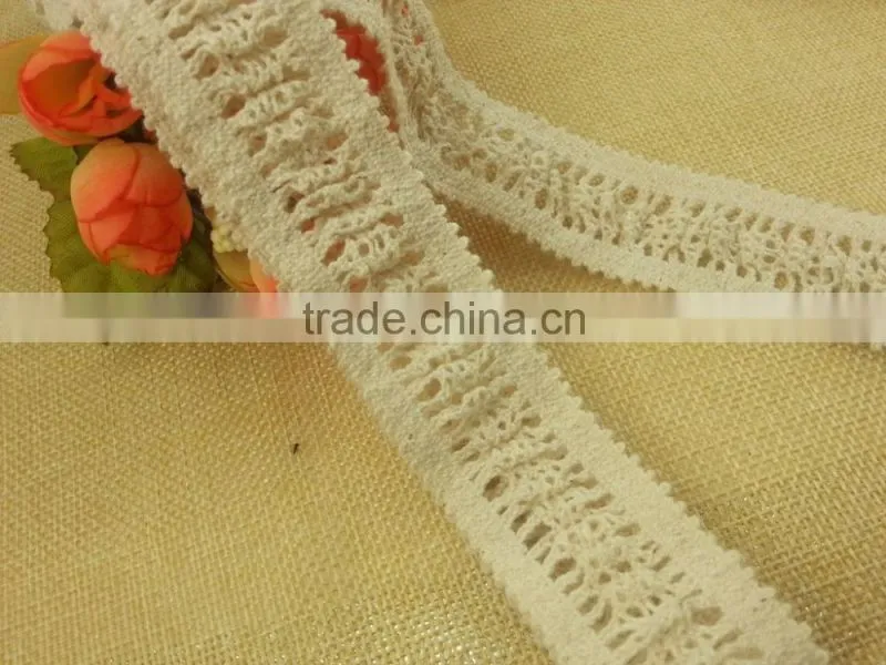 3cm Cotton elastic Laces For Ladies clothes -- H1655