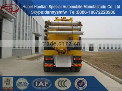 heavy Dongfeng self-cleaning suction truck for sale hubei haotian new design vacuum Fecal suction truck sewage suction truck