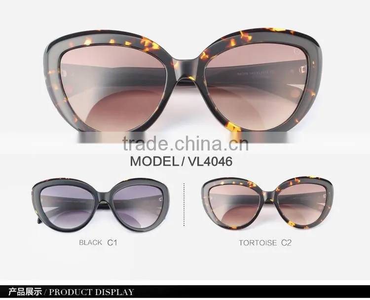 2015 Women Fashionable Cat Eye Sunglasses UV400 Polarized Sunglasses