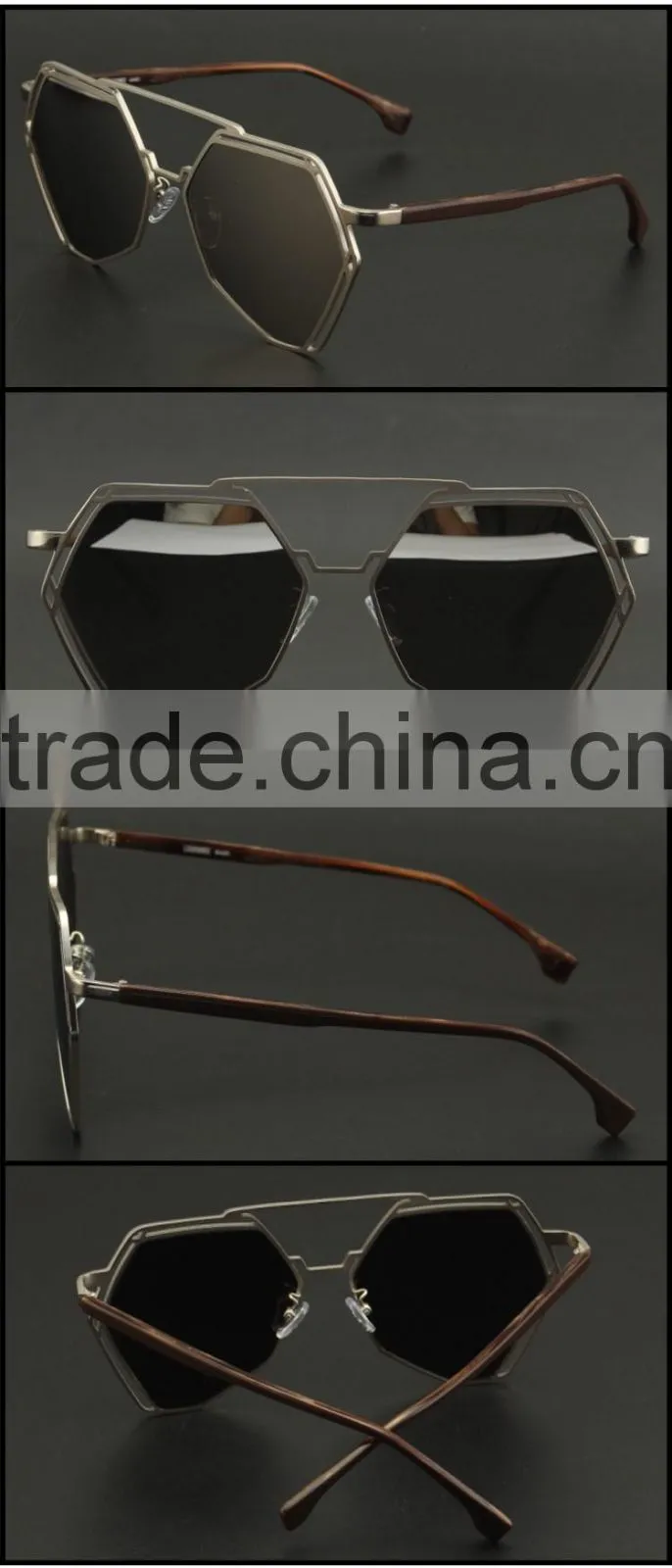 China Factory custom fashion metal sunglasses UV400 polarized sunglasses