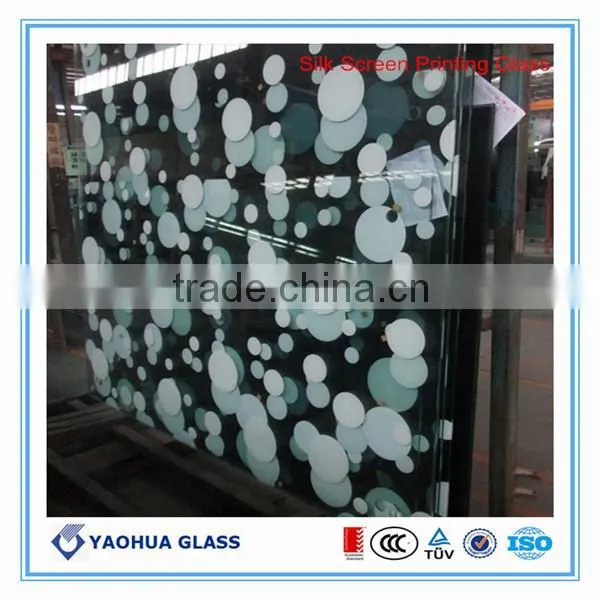 8mm red dot silk screen printed glass