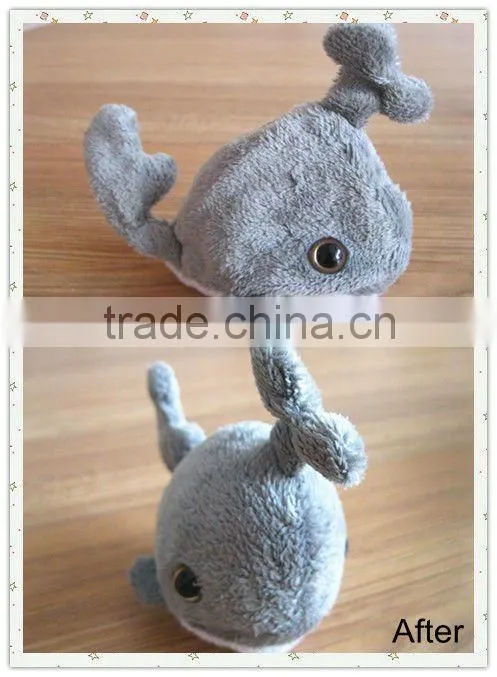 Lovely Growing water plush toys,baby gray whale stuffed toy