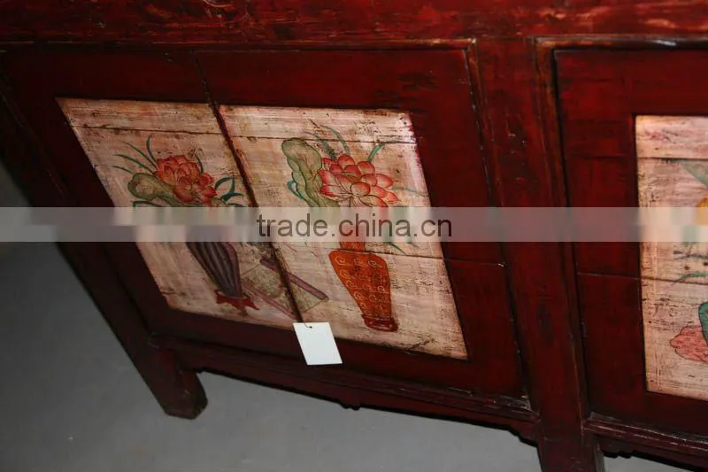 chinese reproduction mongolia hand painted cabinet