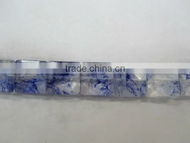 Blue Cherry Quartz faceted coin