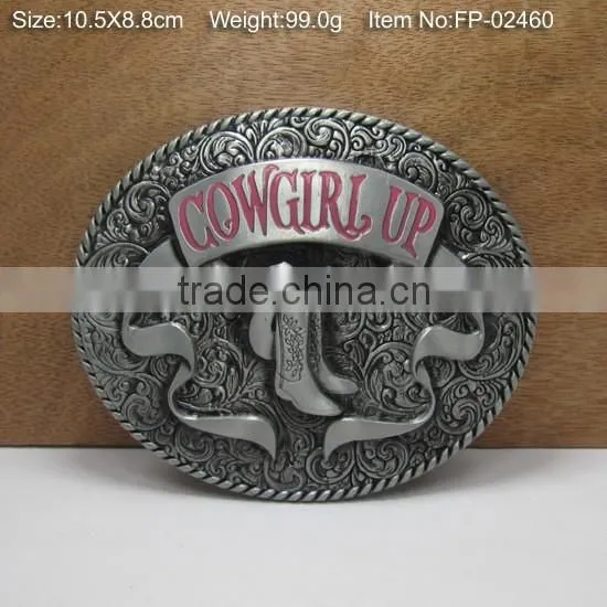 Cross belt buckle with Rhinestones 2014 fashion plate belt buckles