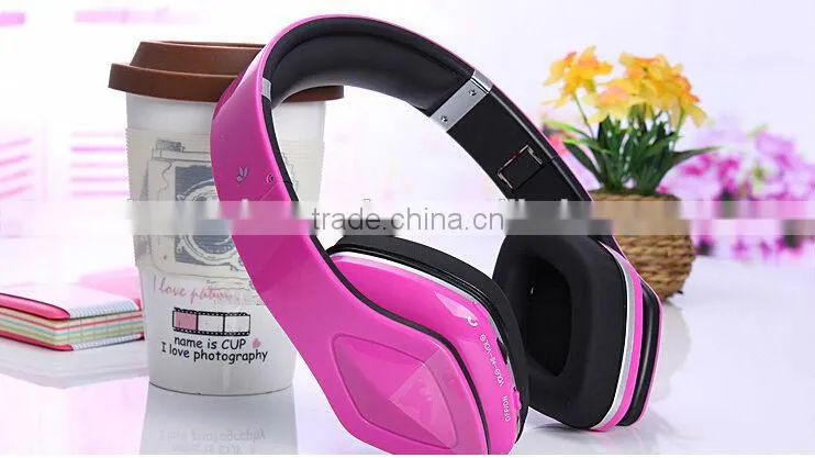 smart headphones with bluetooth and micro sd card slot & fm stereo bluetooth headphones/headset