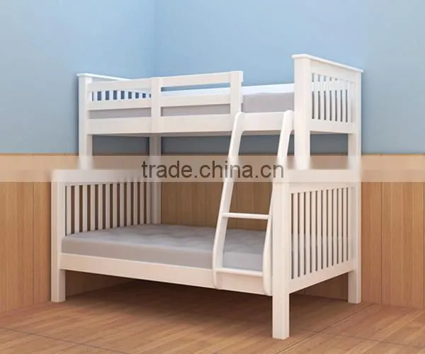 white pine wood double bed designs