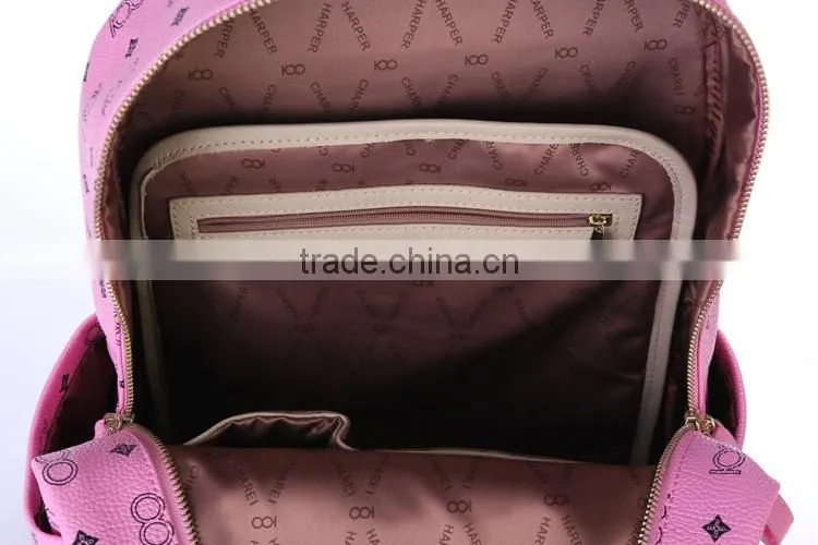 Factory Direct Sale Custom women Washed PU Leather school bag Vintage Washed Backpack