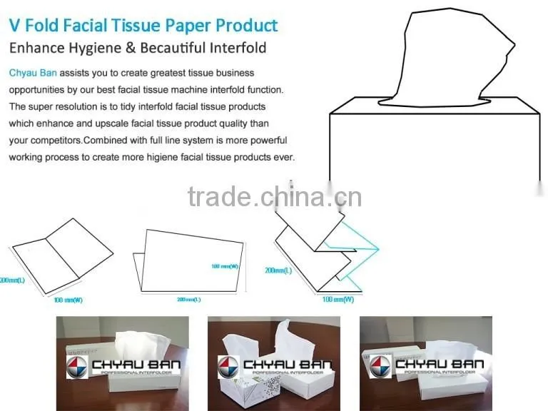 Automatic Packing Box Gluing Facial Tissue Paper Machinery Line