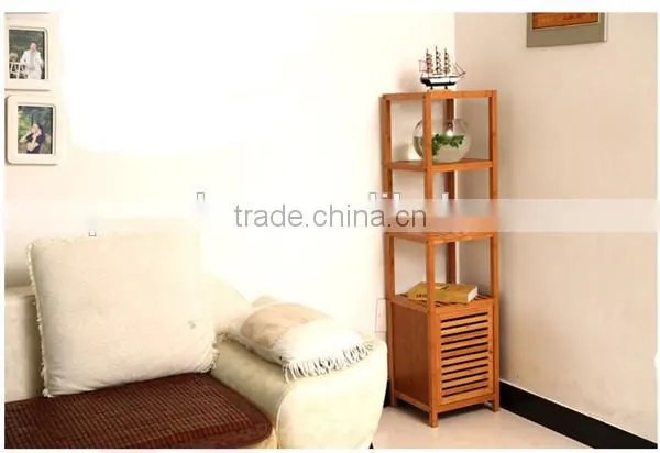 Natural Bamboo Bathroom Shelf Bamboo Corner Rack