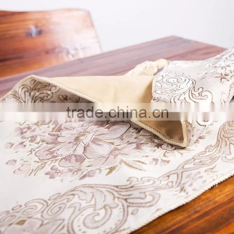 PLUS flower design embroidery table runner