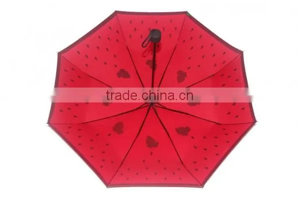 Metal Frame Material and Aluminum Metal Type umbrella with red color