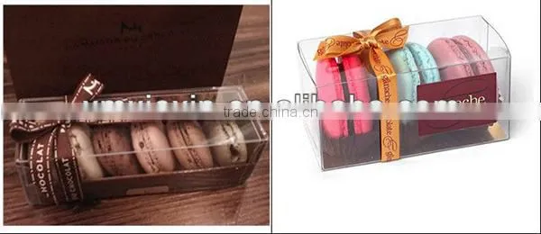 Customized logo macarons box clear eco-friendly packaging box