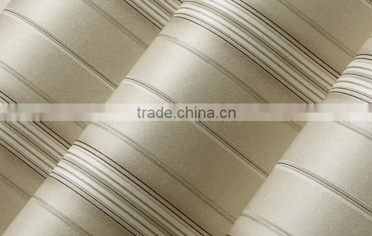 pvc deep stripe waterproof vinyl wallpaper