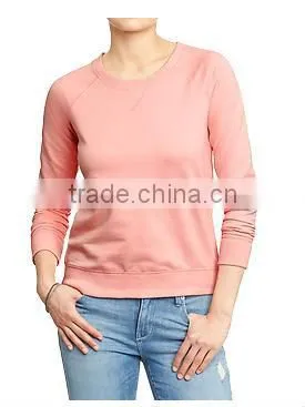 Factory Price Wholesale Women Plain Hoodies Crew Neck Hoodies Sweatshirt