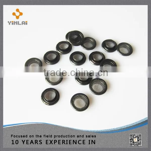 Metal black mesh eyelets