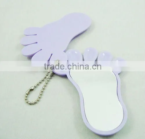 Foot shape plastic cosmetic mirror makeup