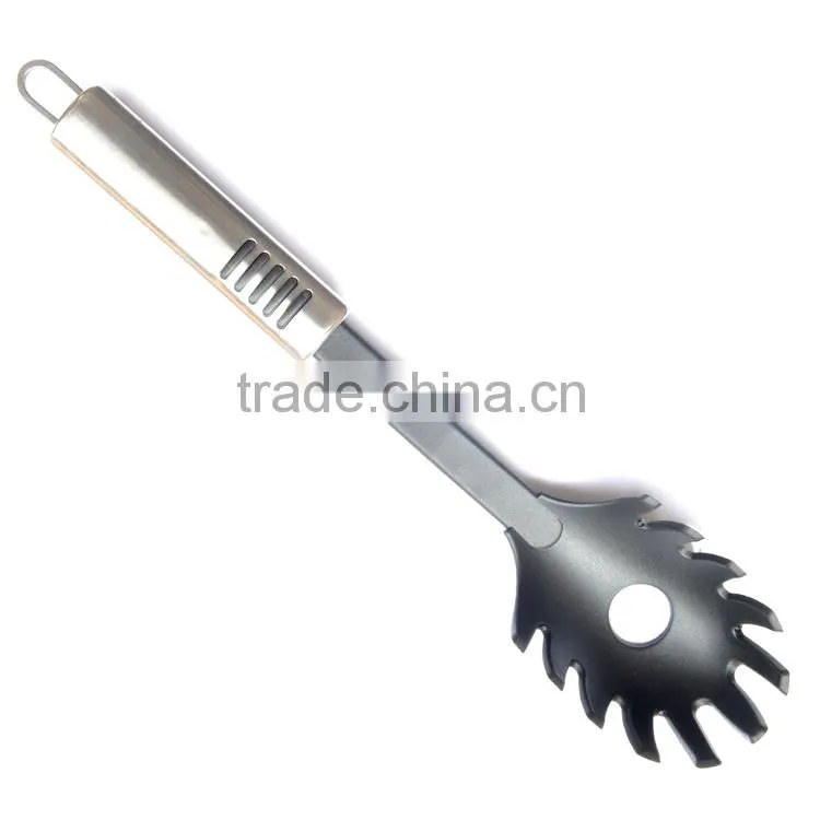 food grade nylonfrying slotted spoon in steel handle