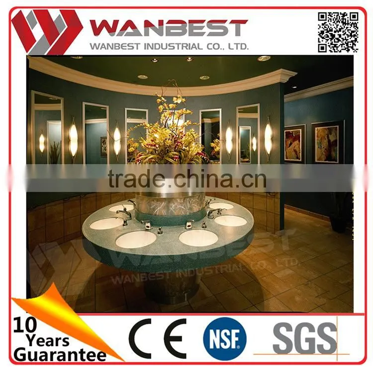 New product Supreme Quality above counter wash basin art cream
