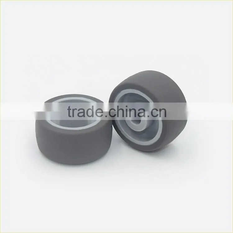 2016 newest durable 36.5mm grey TPU ball rubber caster wheels with shaft