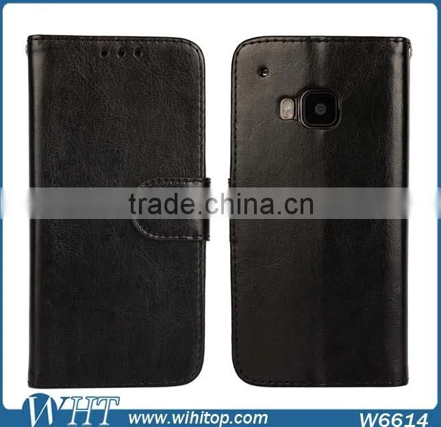 New Phone Case 2015 Hot Sale for HTC One M9 Wallet Case PU Leather Flip Cover