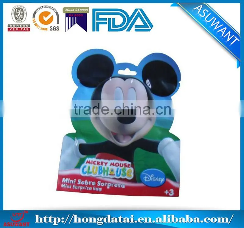 2014 lovely customized special shape plastic bags