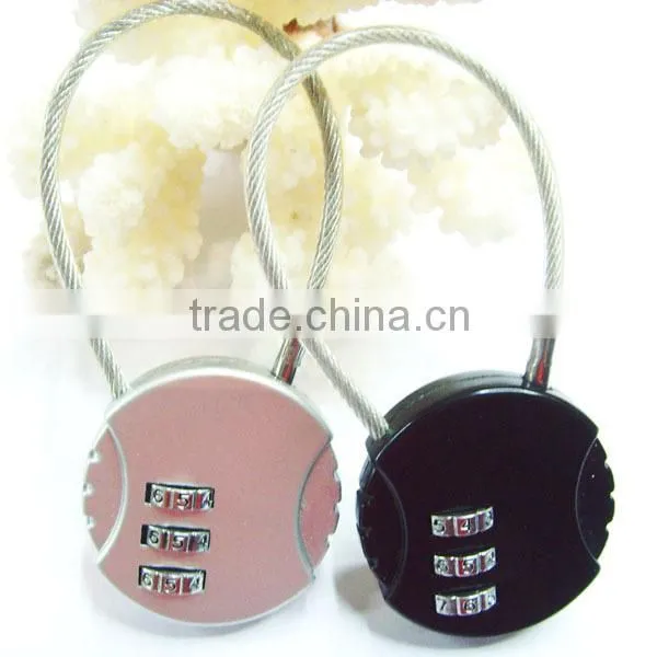 Hot Sale Round Colorful Combination safety cable lock factory direct sale CH-21B