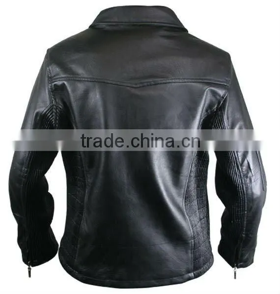 Ladies Black Leather Jacket