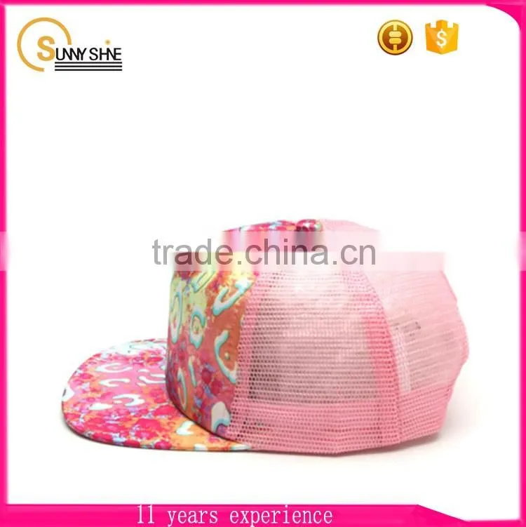 2016 China Fashion Pink Blank Truker Hats For Women Wholesale