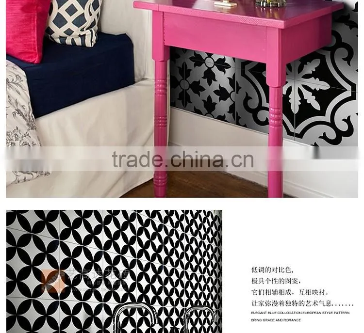 200*200mm black color customized ceramic kitchen tile bathroom wall tile