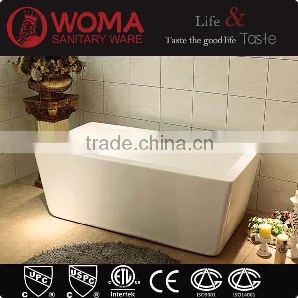Q108 India acrylic bathtub square freestanding bathtub