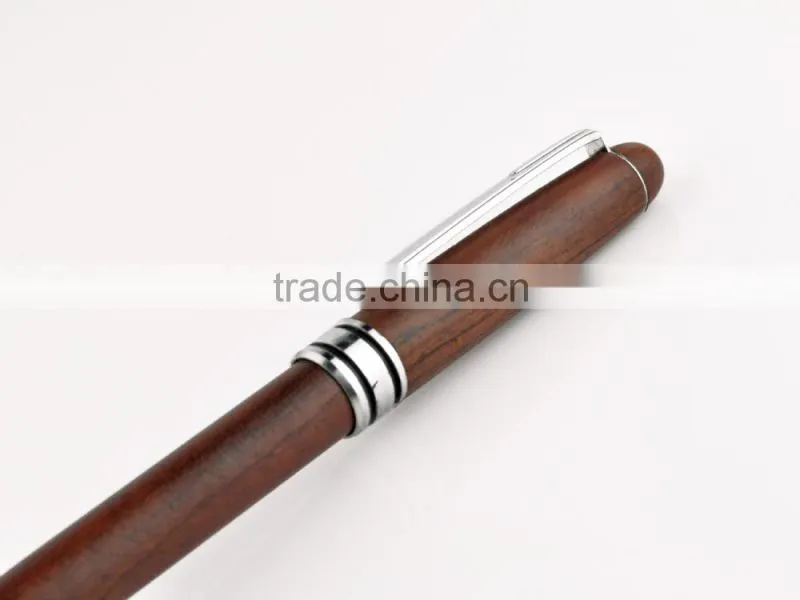 hot sell logo engraved red wooden pens for promotion