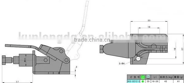 2014 Mini latch SK3-021Z-2 latch handle type toggle clamp