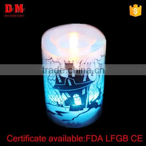 plastic flameless LED color changing candle light