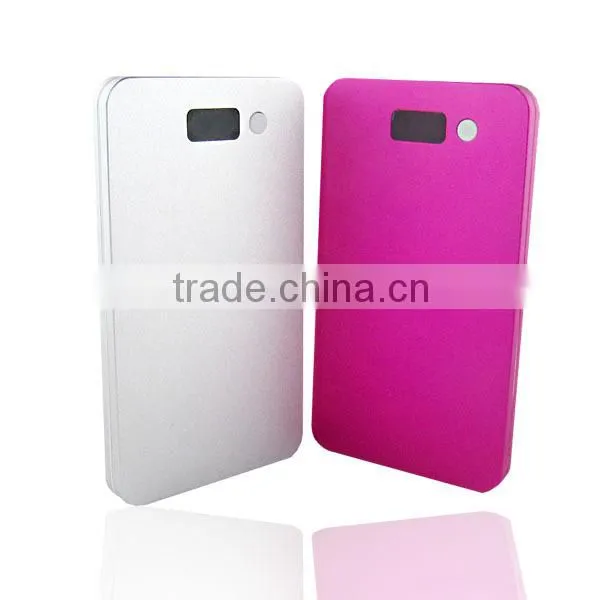 2014 lcd power display make cell phone battery charger polymer phone charger can take it to airplane