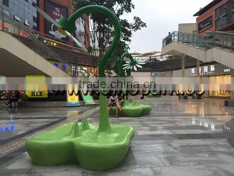 HLT theme park fiberglass bench outdoor