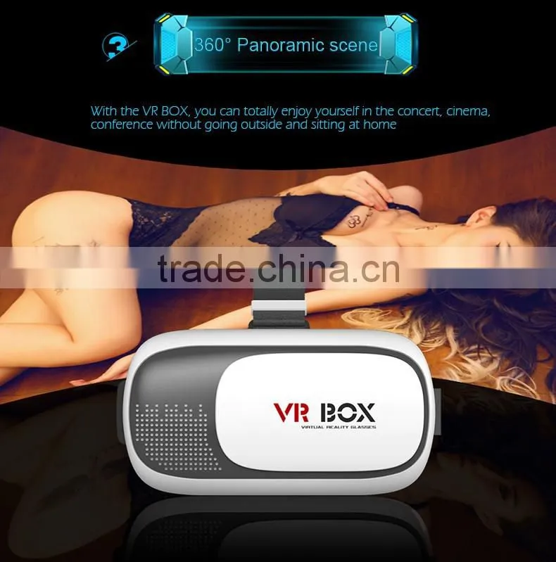 Head Mount Plastic VR BOX 2.0 Version Virtual Reality Glasses Cardboard for 3.5" - 6.0" Smart Phone and + Remoter gamepad