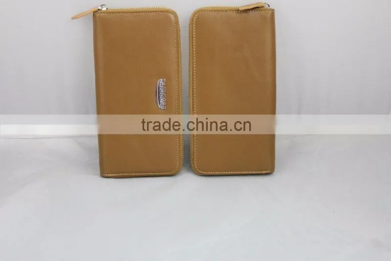 High Quality New Fashion Promition Genuine leather men's wallet with customized logo