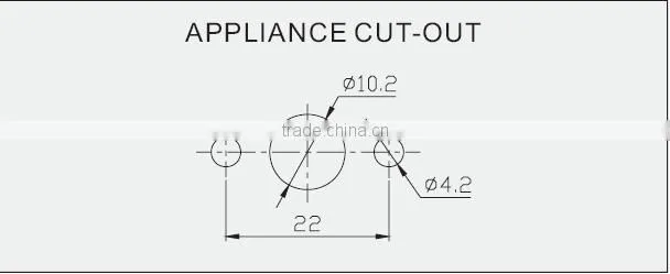 A10 Round rotary switch for appliances, 2-10 positions selection
