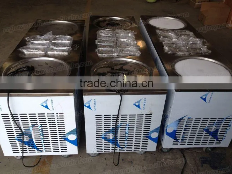GL-F700 Best Quality Flat Pan Fry Ice Cream Machine