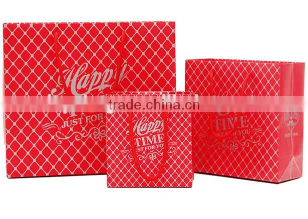 happy time just for you paper bag red color
