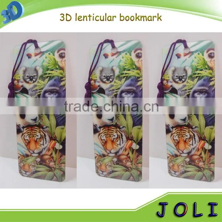 hotsale 3d lenticular bookmark with tassel