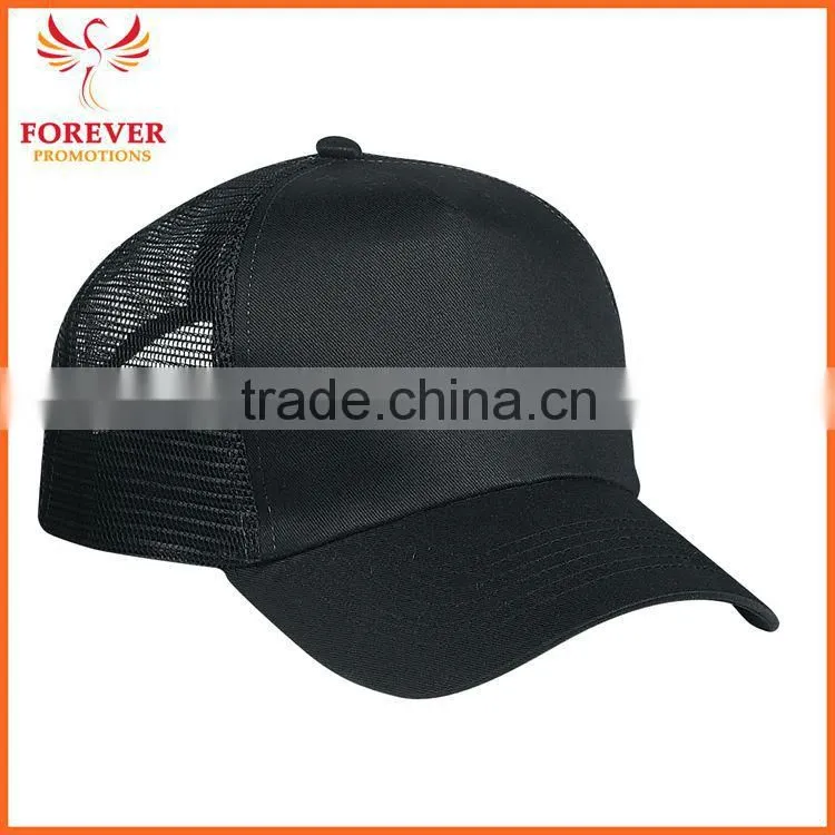 Embroidery 5 Panel Mesh Back Unique Design Custom Logo Cotton Baseball Cap Hat Visor