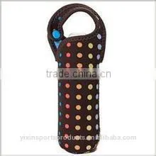 promotional gift portable eco-friendly insulated neoprene single glasses water bottle/can/beer/wine cooler with handle