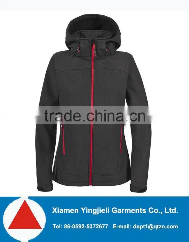 Newest design woman apparel outdoor jacket women softshell jacket