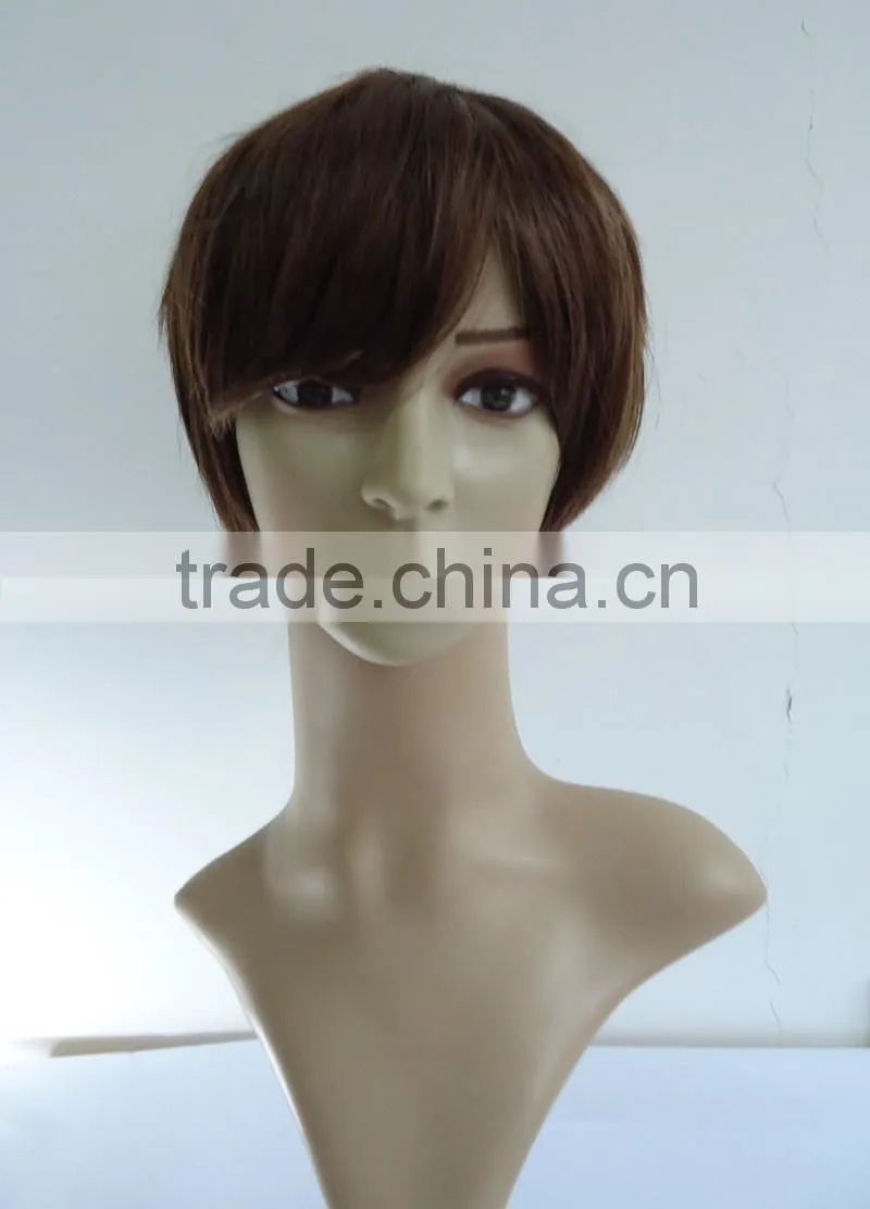 Short Synthetic Hair Straight Wigs African American Wig Cheap Cosplay Synthetic Natural Wigs