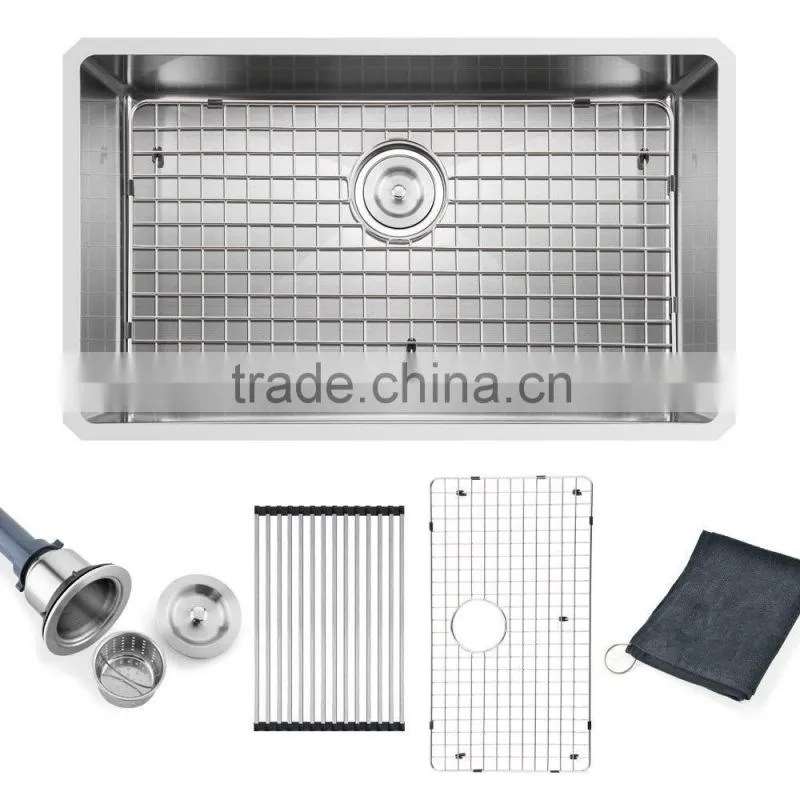 cUPC Approved 30 inch Undermount Single Bowl 16 gauge 304 Stainless Steel Kitchen Sink 3018R